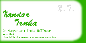 nandor trnka business card